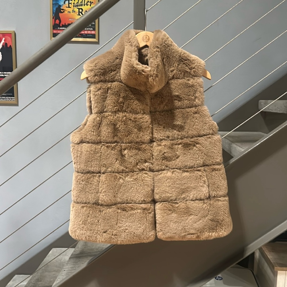 Michael Kors Quilted Faux Fur Vest